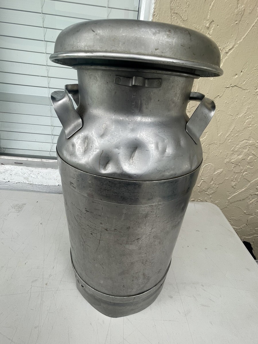 Buhl Ohio Milk Can pot with Lid Stainless steel Milk Dairy Made in
