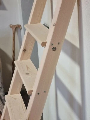 Nuova larghezza variabile scala Legno massello Soppalco Letto Castello Soffitta - Bild 1 von 4