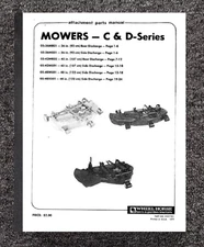Service Parts Manual Fits Wheel Horse Mower Deck C & D Series Attachment P26