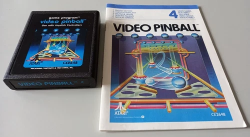Jeu Atari 2600 "Video Pinball"  jeu + notice version PAL (N°8150P)