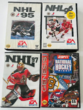 NHL 95 96 97 ESPN National Hockey Night (Sega Genesis) 4 Game Lot TESTED!
