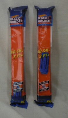 New Hot Wheels Track Builder Straight Track (2) Sets Over 90 CM Over 3 Feet