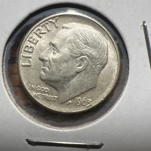 1963-D Roosevelt Dime Uncirculated BU 90% Silver  Excellent Coin. No Reserve