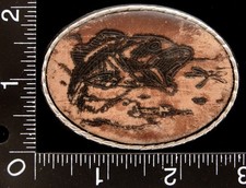 MJ28146 COOL VINTAGE LARGE MOUTH BASS FISH LEATHER BELT BUCKLE