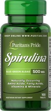 Puritan's Pride Spirulina 500 mg - 100 Tablets