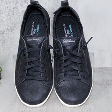 Skechers Flats Women's Size 8 Black Lace Up Air Cooled Memory Foam Casual