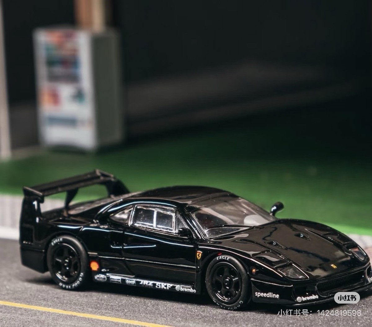Tarmac Works 1/64 F40 Black CoolCarShow Limited Diecast Model Car