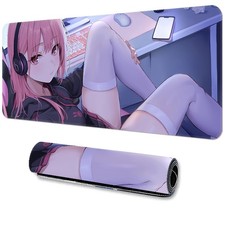 40 90cmExtra Large Anime Girl Gaming Mouse Pad - Washable Non-Slip Rubber Desk M