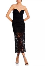 Bardot Artemis Midi Lace Dress Strapless Size Small US 4