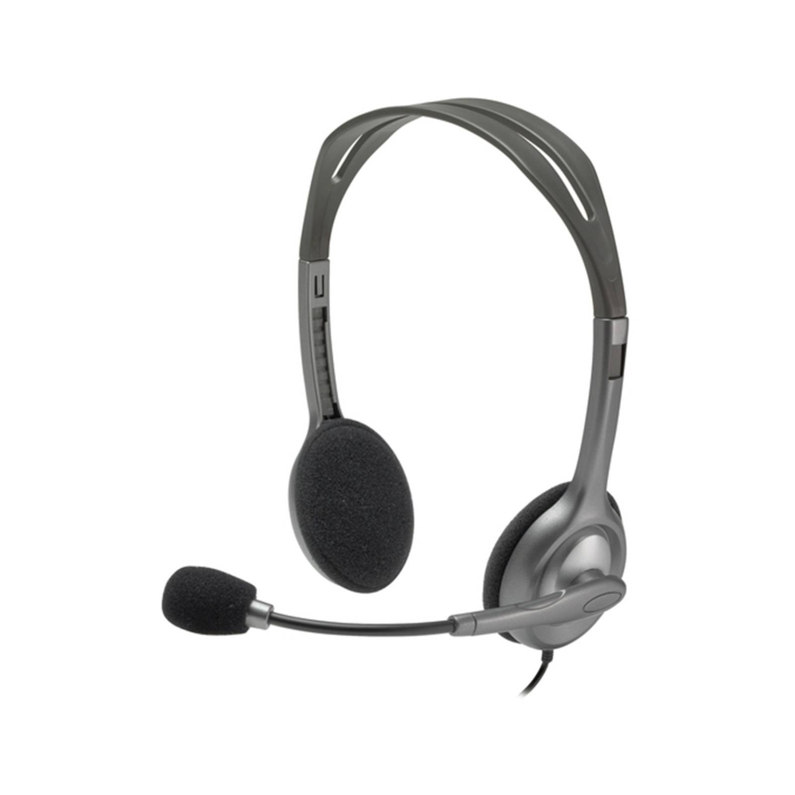 Logitech H111 Binaural Head-Band Headset Grey - Image 3