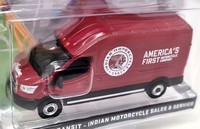 Greenlight 1/64 Ford Transit 2015 Motorcycle Delivery Van Diecast Model Car