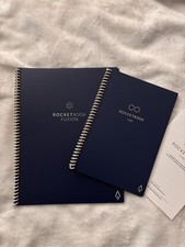 Rocketbook Fusion Letter and Core Executive SET of Navy Blue Reusable Notebooks