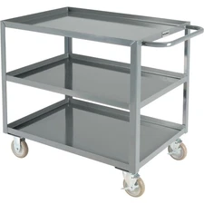 Global Industrial Steel Utility Cart w/3 Tray Shelves 1200 lb. Capacity 36"L x
