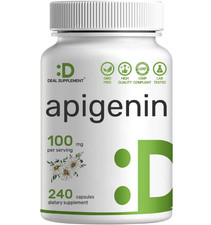 Apigenin100mg Chamomile Flower Extract for Antioxidants Sleep Relax 240 Capsules