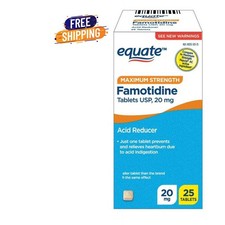 Equate Famotidine 20 mg Maximum Strength Heartburn Relief Tablets 25 Ct