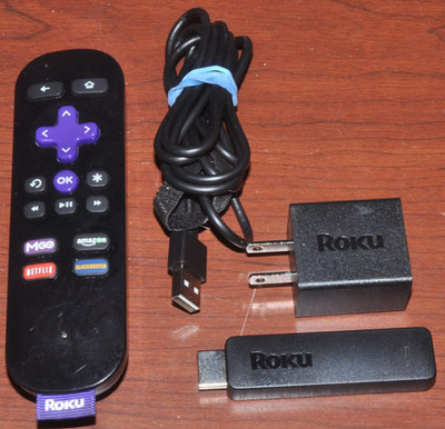 Roku Streaming Stick 3600X Bundle with RC12 Remote & USB Power Cable 1080p HD