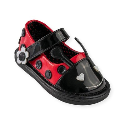 Wee Squeak Lily the Ladybug Toddler Squeaky Shoe for Girls Size 3-12