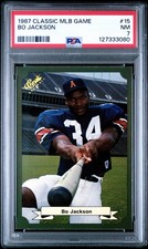 1987 Classic Green MLB Game Bo Jackson RC Rookie PSA 7 NM #15  cc17