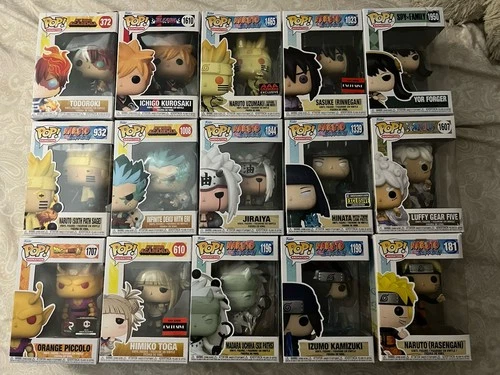 Funko Pop Anime Lot Of 15 One Piece Naruto SpyXFamily My Hero( READ DESCRIPTION)