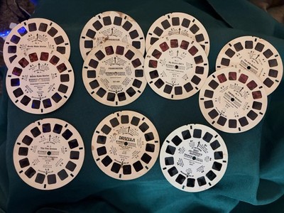 VTG View Master Mix Lot OF 11  Disney, Muppets, Frankenstein, Dracula, Edu.
