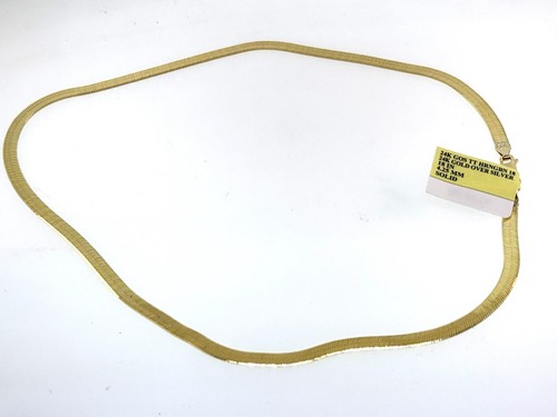 24 Karat Gold Over Sterling 18 Inch Necklace Made in Italy