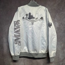 NWOT Mitchell & Ness Dallas Mavericks White Retro Logo Lightweight Jacket Mens L