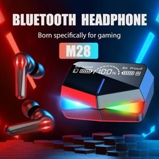 Gaming Wireless Headset Earphone Bluetooth 5.1 Earbuds With Mic LED Display US