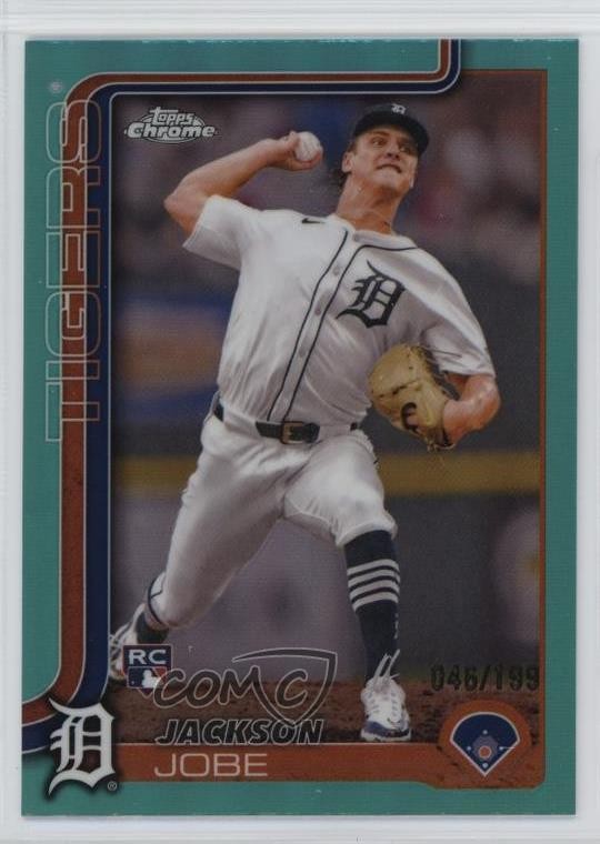 2025 Topps Chrome Aqua Refractor /199 Jackson Jobe #249 6m7