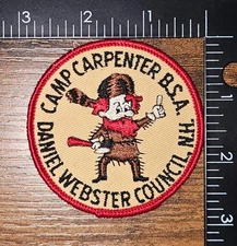 Daniel Webster Council New Hampshire Camp Carpenter Red & Tan BSA Patch