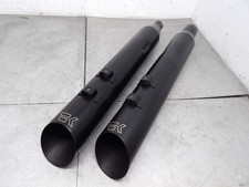 Khrome Werks Hp-plus Slip-on Mufflers Slash-up 4in Black M8 Harley Flhtpi 17-25 Khrome Werks Hp-plus Slip-on Mufflers Slash-up 4in Black M8 Harley Flhtpi 17-25