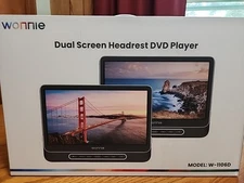 WONNIE 12" Dual Car DVD Players Portable DVD Players for Car Headrest (H)