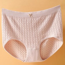 Plus Size Briefs High Waist Women Cotton Jacquard Soft 40 To 130KG 1 Piece