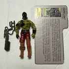 1989 Gi Joe Cobra 3.75" Darklon Figure Evader Driver Complete w/ Filecard Hasbro