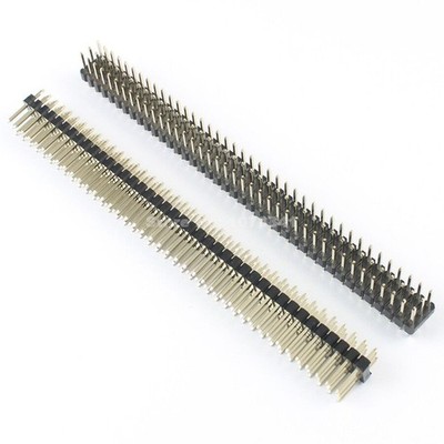 2Pcs 2.54mm Pitch 3x40 Pin 120 Pin Three Triple Row Straight Pin Header Strip