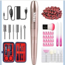 Professional Portable Electric Nail File Kit, Manicure with Nail Drill Bits
