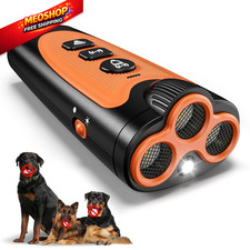 Dog Bark Deterrent Device, 3X Ultrasonic Anti Barking Device for Dogs, Black