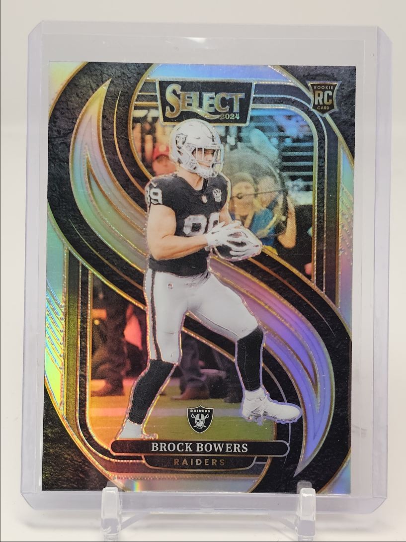 BROCK BOWERS 2024 SELECT PREMIER LEVEL ROOKIE SILVER PRIZM #118 RC Q3549