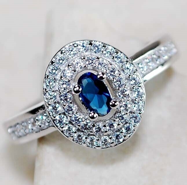 1CT Heat Treated Kyanite 925 Solid Sterling Silver Ring Sz 6 U3-7