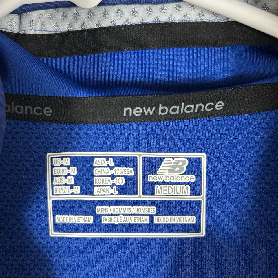 Chaleco New Balance Sudadera con Capucha Para Hombre Mediano Abbot World Marathon Majors Azul Sin Mangas Foto 3 de 4