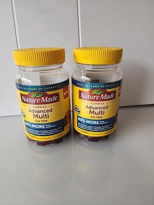 NEW Nature Made Advanced Multi For Him Gummies Multivitamin SEALED 06/2027 2 Pk