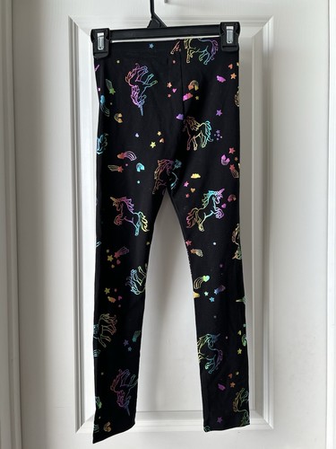NWOT Wonder Nation Tough Cotton Leggings Girls Black Unicorn L (10/12) - Picture 6 of 6