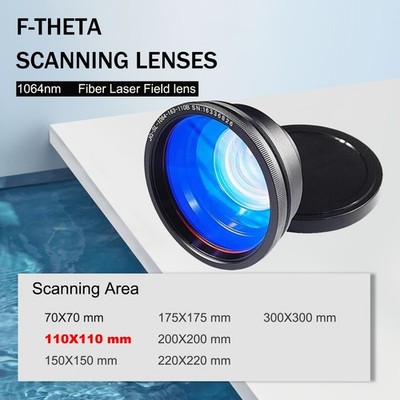 M85 1064nm 110*110mm Quartz Field Lens For 30-100W Fiber Laser Marking Machine