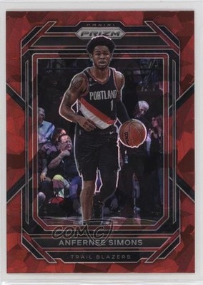 2022-23 Panini Prizm Red Ice Prizm Anfernee Simons #46 0c9e