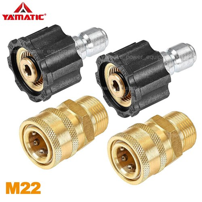 #ad YAMATIC Pressure Washer Adapter Quick Connect Kit M22 to 3 8quot; QC Fittings $20.24
