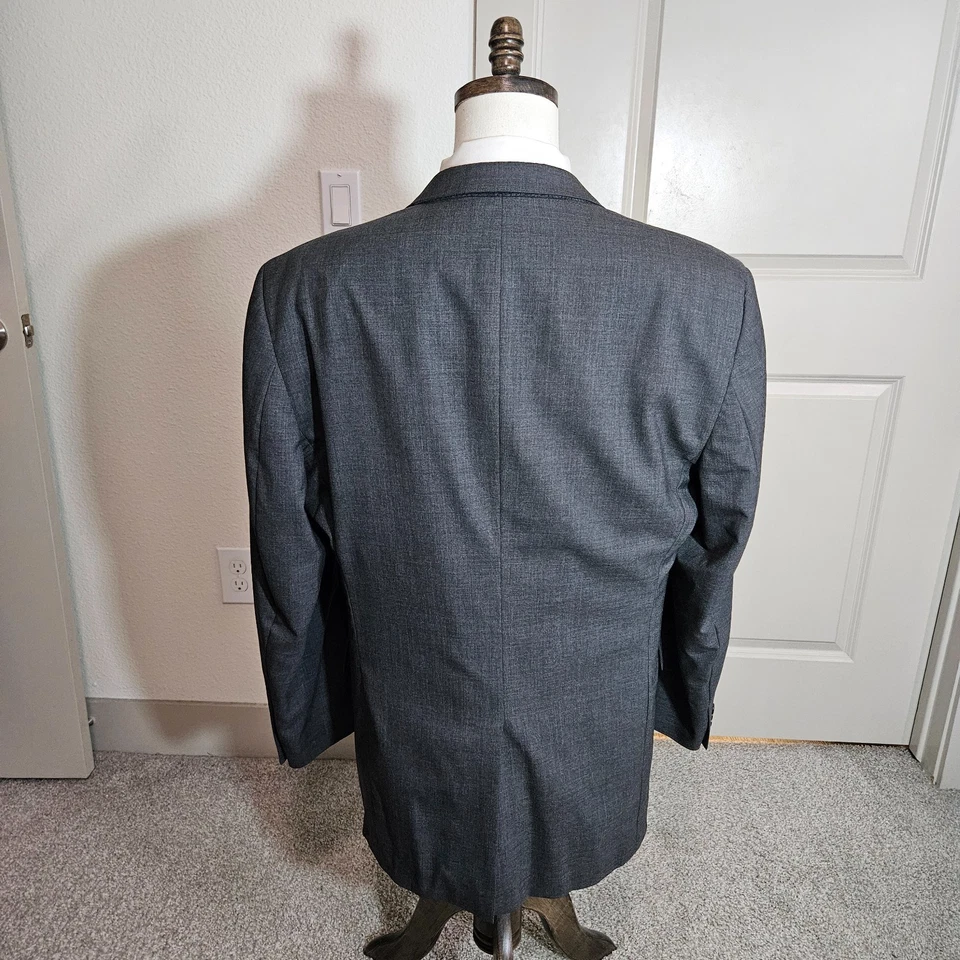 Jos A Bank 2 piezas 42L 100 % lana traje hombre pantalones 36x32 gris Foto 4 de 4