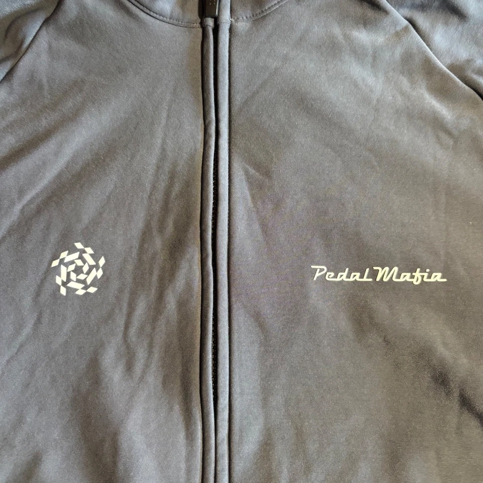 Chaqueta térmica de ciclismo Pedal Mafia para hombre manga larga gris XL bolsillos con cremallera completa Foto 2 de 4