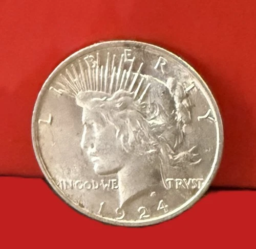 1924 Peace Silver Dollar | Choice AU/UNC | 90% Silver