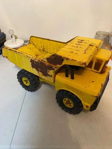 🚧 Vintage 1970s Tonka Dump Truck Pressed Steel 20” Yellow Mighty Dump