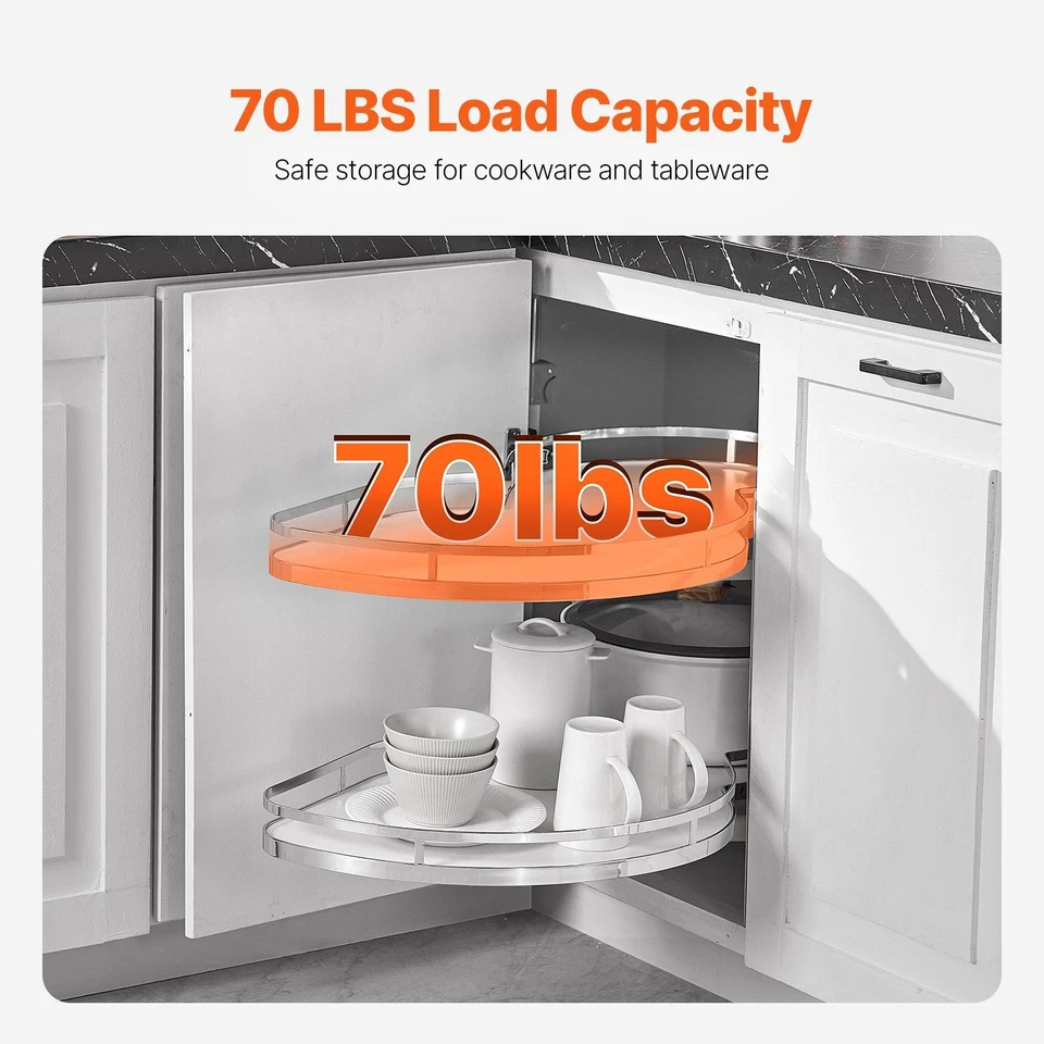 2-Tier Swing-Right Blind Corner Cabinet Pull-Out 333lb Soft-Close Organizer - Image 4 of 4