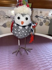 Collectable Target Featherly Holiday Spritz Bird w/Holly Hat  Scarf 10 In High